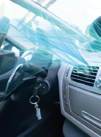 Real time monitoring of temperature and humidity inside the car