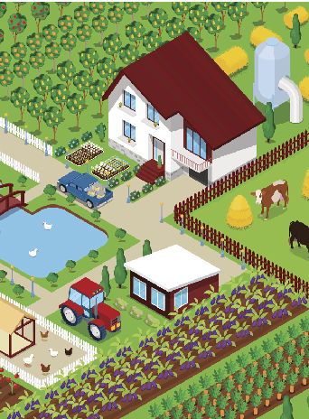 3D scene twin construction