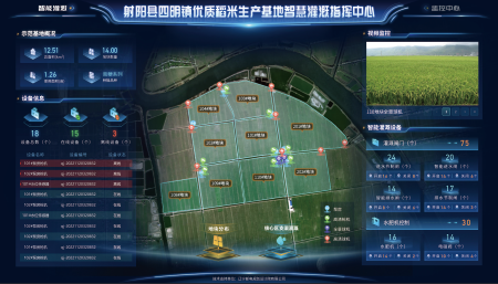 江苏省射阳县四明镇优质稻米生产基地智慧灌溉指挥中心