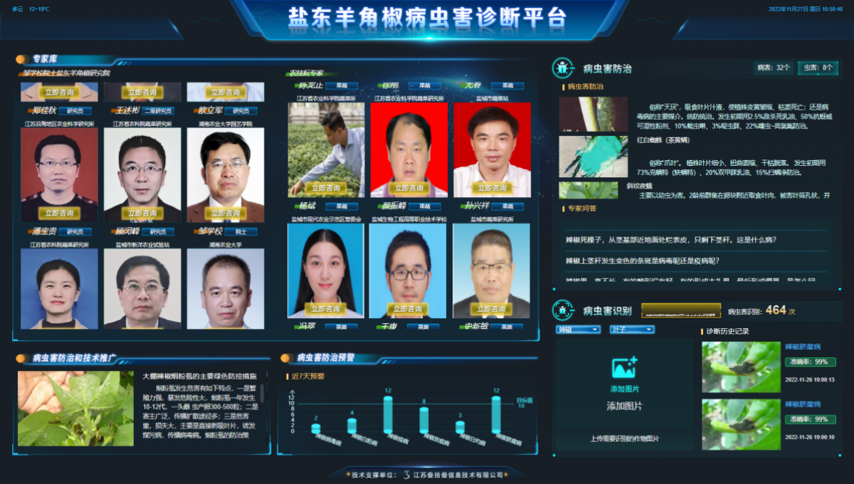 江苏叁拾叁智慧农业智能诊断系统-盐东羊角椒病虫害诊断平台